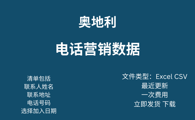 奥地利电话营销数据