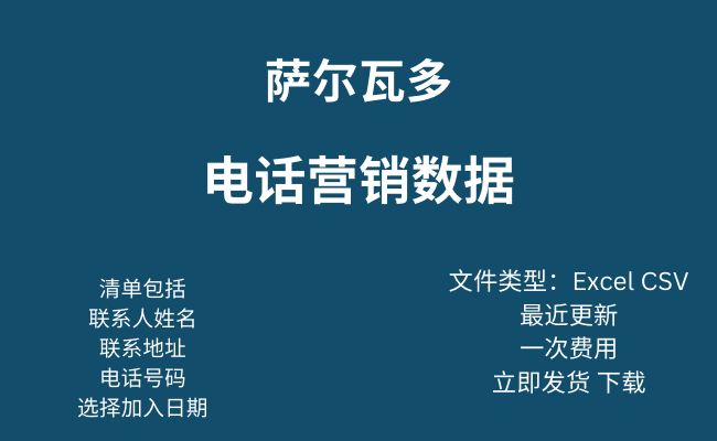 萨尔瓦多电话营销数据